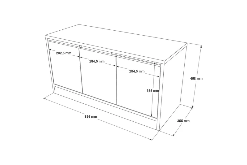 Andifli Skoskap 89,6x45,8 cm - Brun - Oppbevaring - Gangoppbevaring