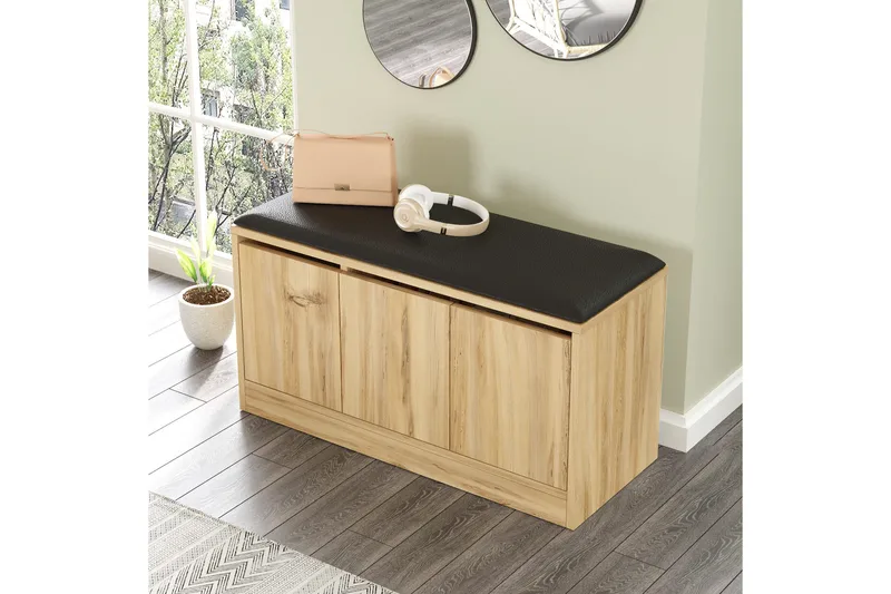 Andifli Skoskap 89,6x45,8 cm - Brun - Oppbevaring - Gangoppbevaring