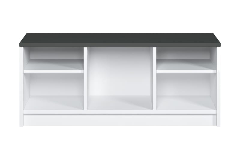 Havering Skoskap skap 100x35 cm - Hvit / Antrasitt - Oppbevaring - Gangoppbevaring