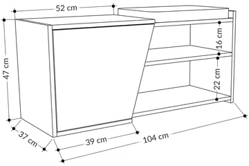 Jektvik Skoskap 104x37 cm - Natur - Oppbevaring - Gangoppbevaring