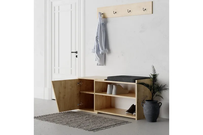 Jektvik Skoskap 104x37 cm - Natur - Oppbevaring - Gangoppbevaring