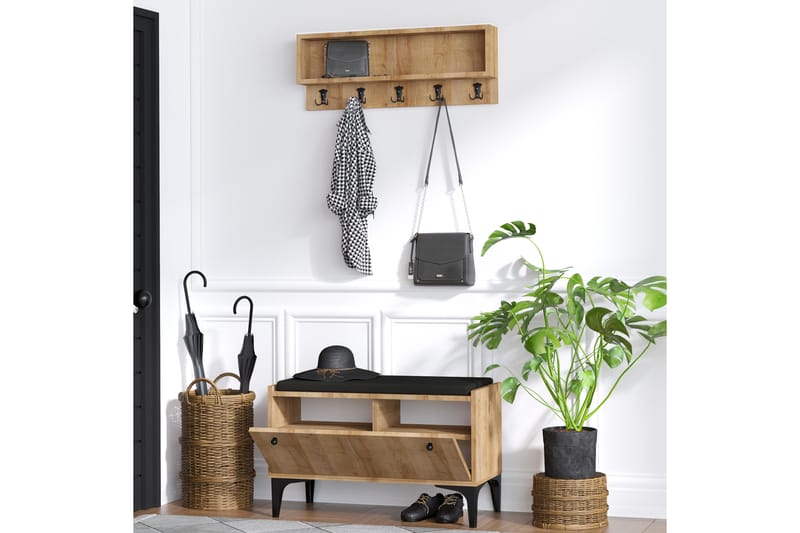 Mamerto Skoskap skap 80x36 cm - Natur - Oppbevaring - Gangoppbevaring