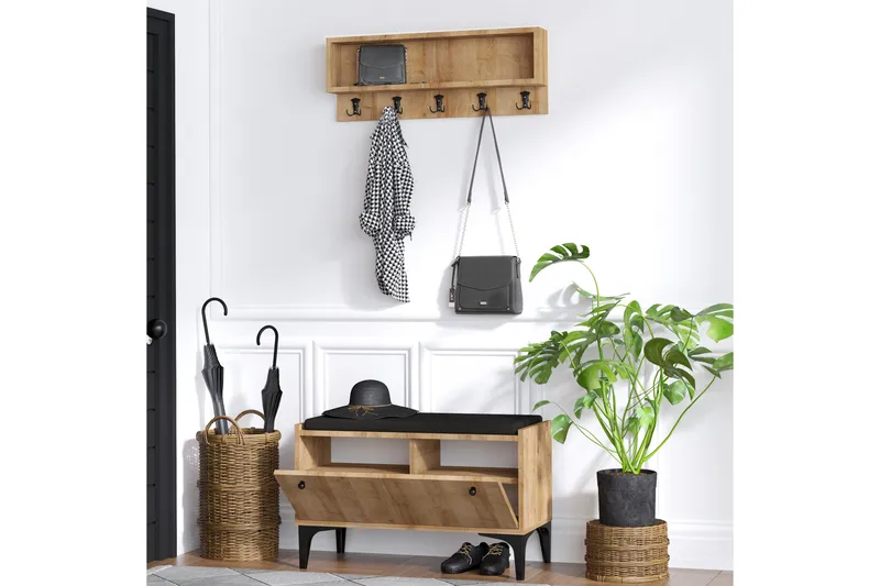 Mamerto Skoskap skap 80x36 cm - Natur - Oppbevaring - Gangoppbevaring