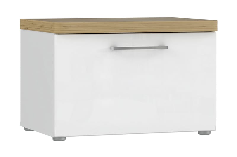 Nessebar Skoskap 43x60 cm - Hvit/Brun - Oppbevaring - Gangoppbevaring