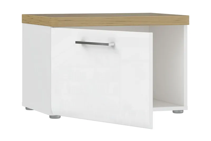 Nessebar Skoskap 43x60 cm - Hvit/Brun - Oppbevaring - Gangoppbevaring