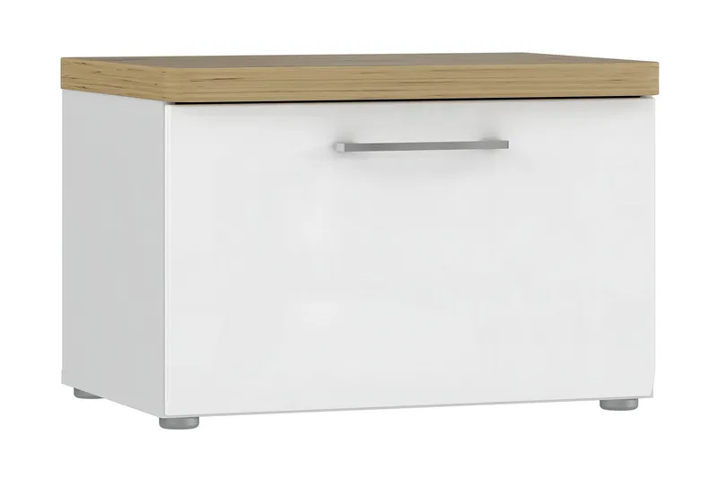 Nessebar Skoskap 43x60 cm, Hvit/Brun