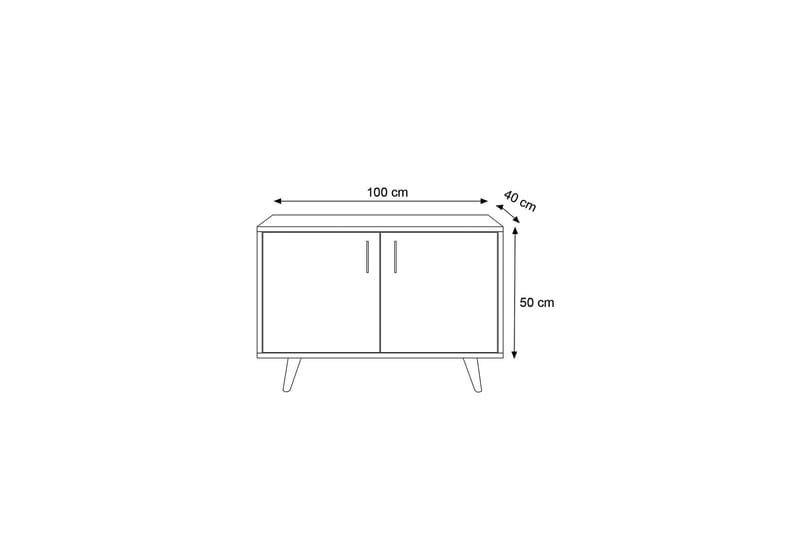 Sarisu Skoskap 50x100 cm - Flerfarget/Hvit - Oppbevaring - Gangoppbevaring