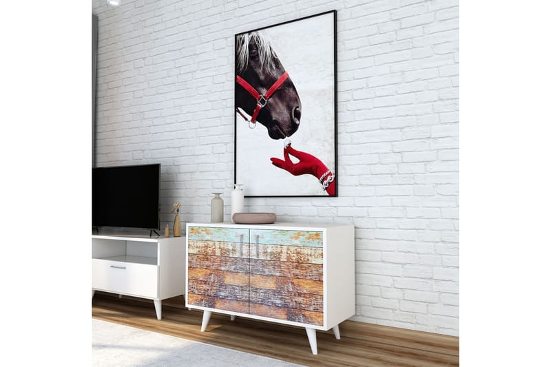 Sarisu Skoskap 50x100 cm - Flerfarget/Hvit - Oppbevaring - Gangoppbevaring