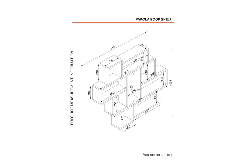 Øvrige hyller Parola Vegghylle 115,5 cm Beige - Oppbevaring - Hyller