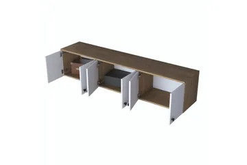 Jaibir Vegghylle 179,6x37,5 cm Brun/Hvit - Hanah Home - Oppbevaring - Hyller - Vegghylle