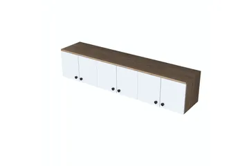 Jaibir Vegghylle 179,6x37,5 cm Brun/Hvit - Hanah Home - Oppbevaring - Hyller - Vegghylle
