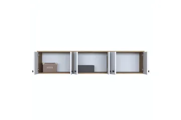 Jaibir Vegghylle 179,6x37,5 cm Brun/Hvit - Hanah Home - Oppbevaring - Hyller - Vegghylle