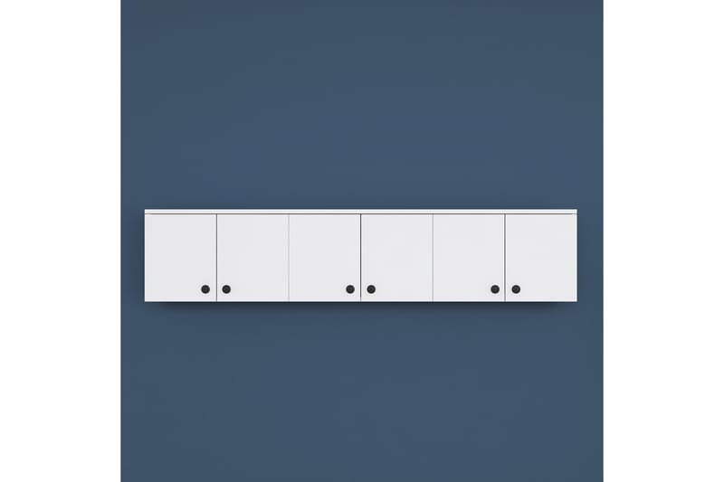 Jaibir Vegghylle 179,6x37,5 cm Hvit - Hanah Home - Oppbevaring - Hyller - Vegghylle