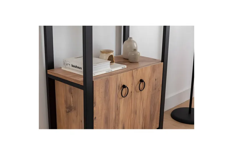 Albuferia Bokhylle 64 cm - Natur/Sort - Oppbevaring - Hyller - Bokhylle