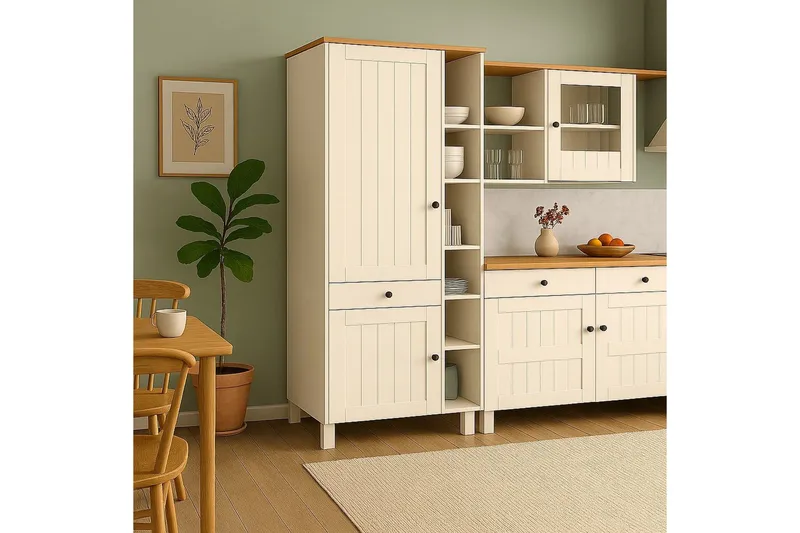 Alby Bokhylle 205x75 cm - Hvit - Oppbevaring - Hyller - Bokhylle