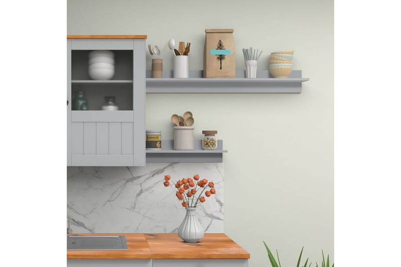Alby Vegghylle 100x14 cm - Grå - Oppbevaring - Hyller - Vegghylle