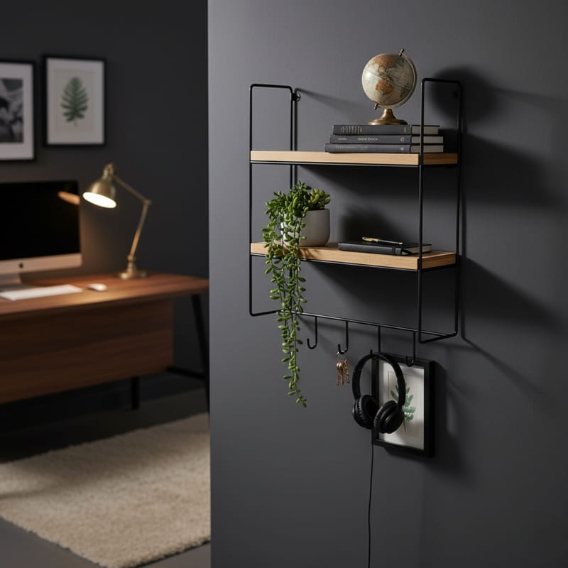 Alvorn vegghylle 58x42 cm - Gull og Natur - Oppbevaring - Hyller - Vegghylle