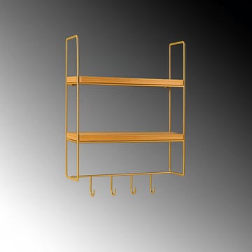 Alvorn vegghylle 58x42 cm - Gull/Natur - Oppbevaring - Hyller - Vegghylle