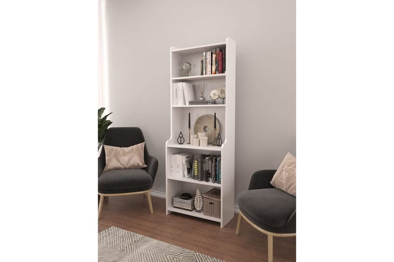 Amori Bokhylle 60 cm - Hvit - Oppbevaring - Hyller - Bokhylle