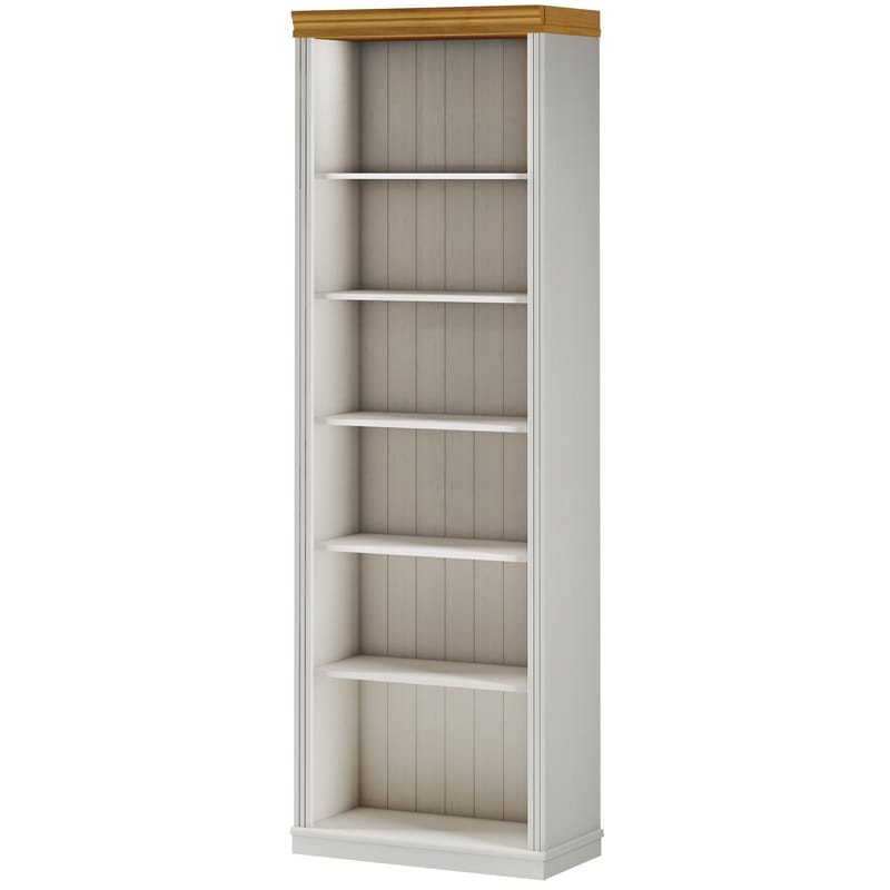 Anita Bokhylle 74 cm i Malt Tre, Hvit