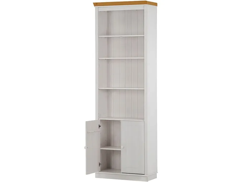 Anita Bokhylle 74 cm i Malt Tre - Hvit - Oppbevaring - Hyller - Bokhylle