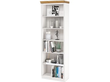 Anita Bokhylle 74 cm i Malt Tre - Hvit - Oppbevaring - Hyller - Bokhylle