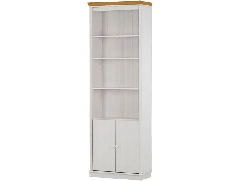 Anita Bokhylle 74 cm i Malt Tre, Hvit