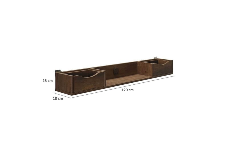 Astra Vegghylle 120 cm - Brun - Oppbevaring - Hyller - Vegghylle