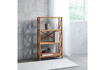 Ayanna Bokhylle 70 cm i Teak - Brun - Oppbevaring - Hyller - Bokhylle