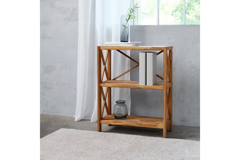 Ayanna Bokhylle 70 cm i Teak - Brun - Oppbevaring - Hyller - Bokhylle