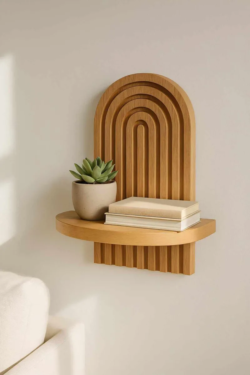 Baynor vegghylle 20x35 cm - Eik Brun - Oppbevaring - Hyller - Vegghylle