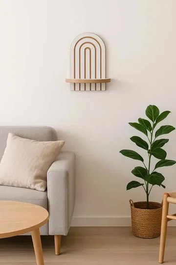 Baynor vegghylle 20x35 cm - Hvit - Oppbevaring - Hyller - Vegghylle