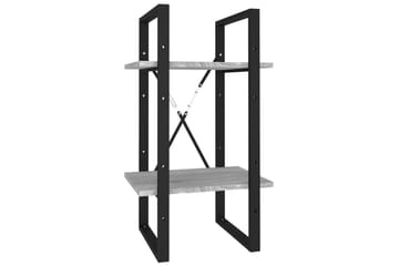 beBasic Bokhylle 2 etasjer grå sonoma 40x30x70 cm konstruert tre - GrÃ¥ - Oppbevaring - Hyller - Bokhylle