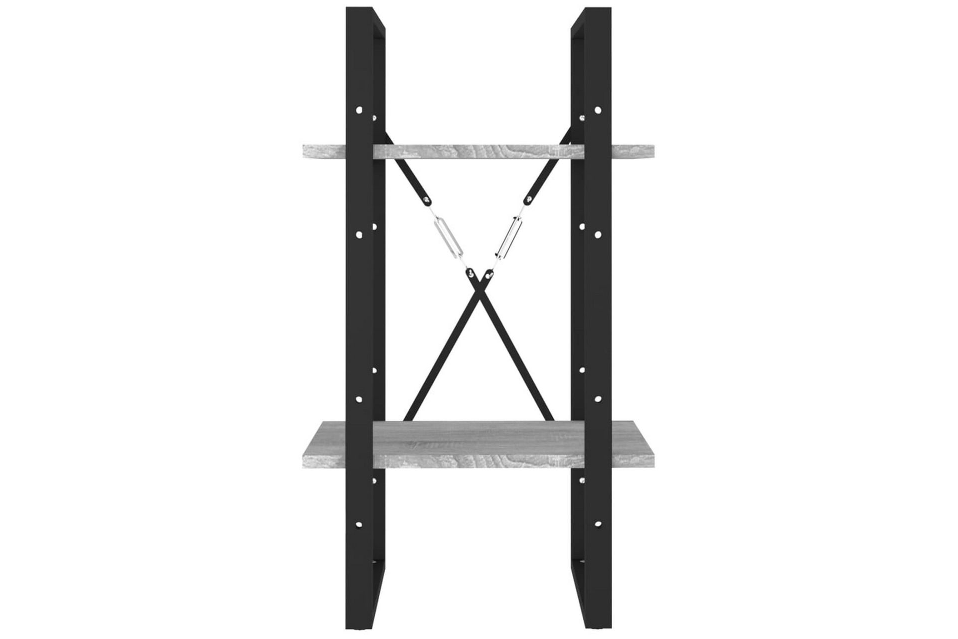 beBasic Bokhylle 2 etasjer grå sonoma 40x30x70 cm konstruert tre - GrÃ¥ - Oppbevaring - Hyller - Bokhylle