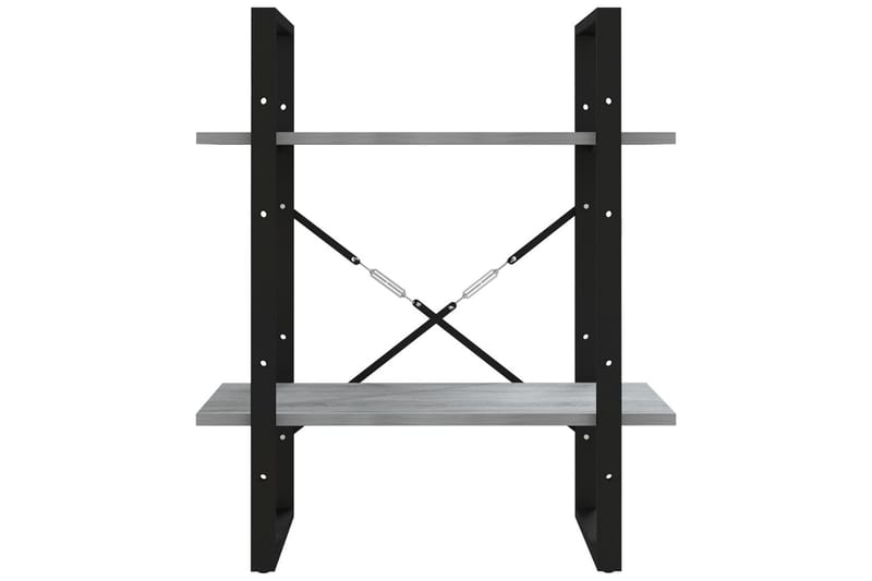 beBasic Bokhylle 2 etasjer grå sonoma 60x30x70 cm konstruert tre - GrÃ¥ - Bokhylle