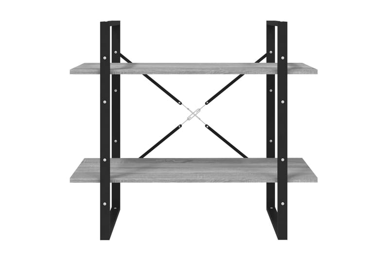 beBasic Bokhylle 2 etasjer grå sonoma 80x30x70 cm konstruert tre - GrÃ¥ - Oppbevaring - Hyller - Bokhylle