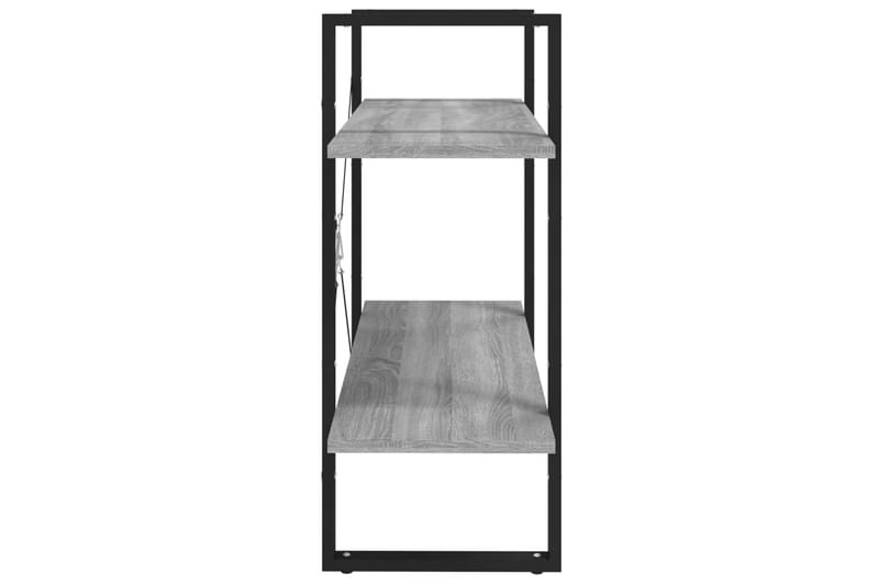 beBasic Bokhylle 2 etasjer grå sonoma 80x30x70 cm konstruert tre - GrÃ¥ - Oppbevaring - Hyller - Bokhylle
