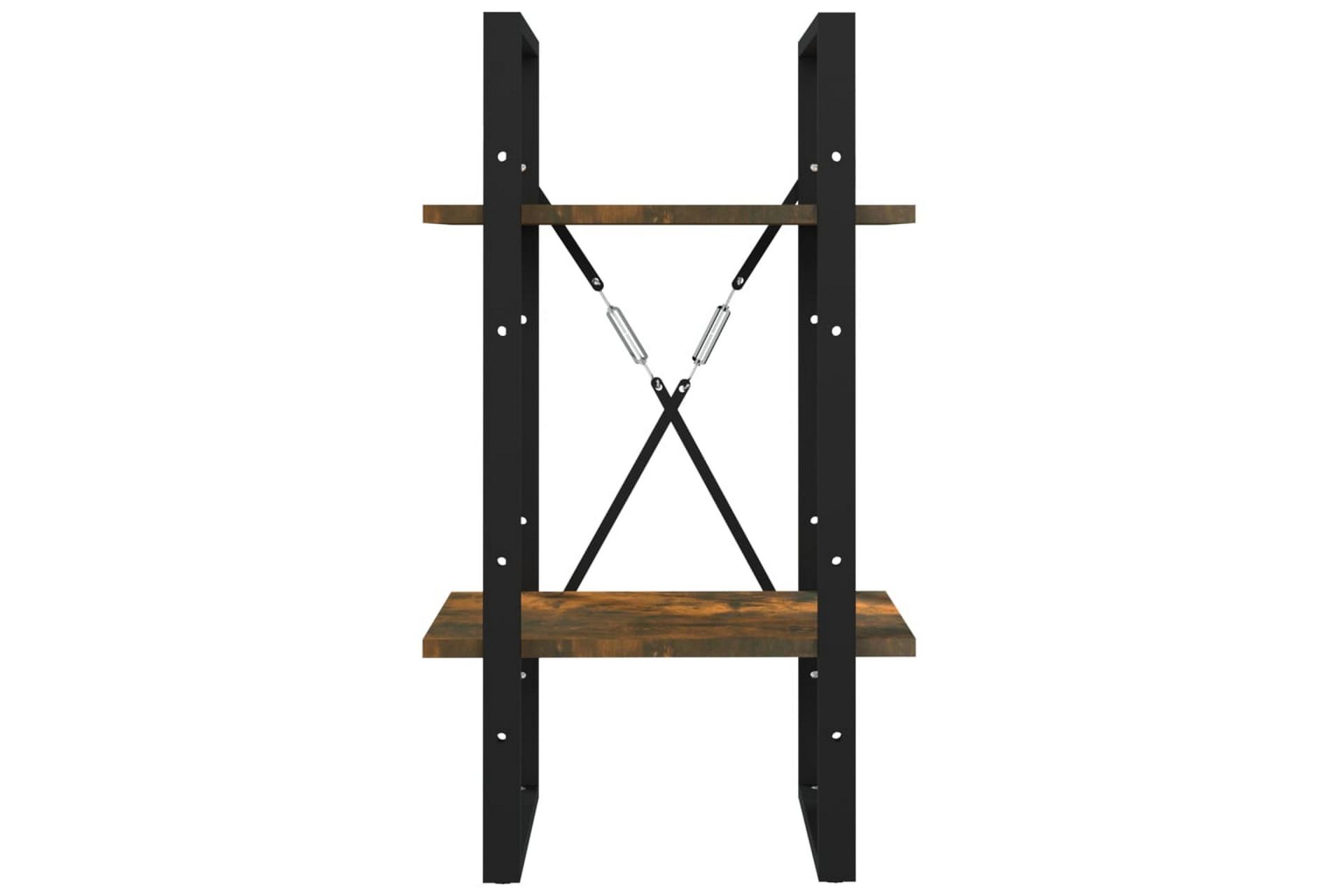 beBasic Bokhylle 2 etasjer røkt eik 40x30x70 cm konstruert tre - Brun - Oppbevaring - Hyller - Bokhylle