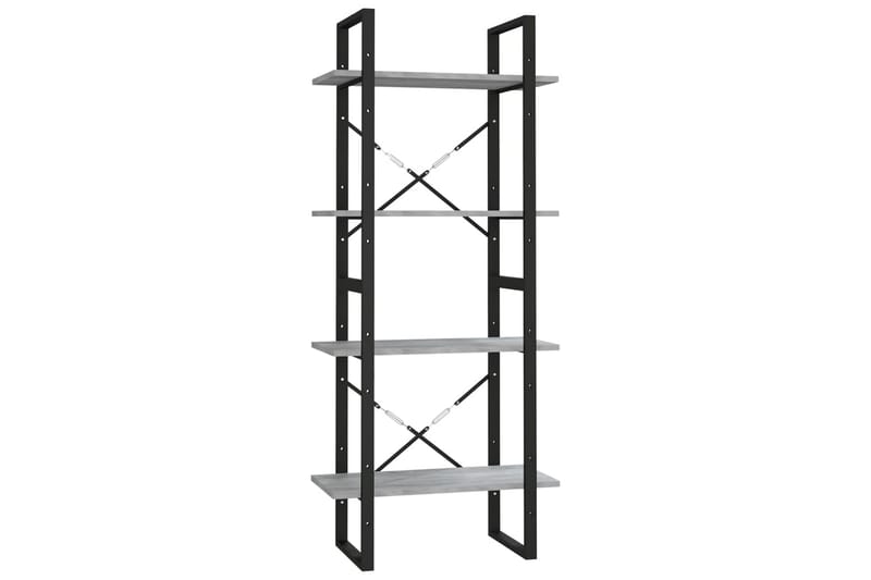 beBasic Bokhylle 4 etasjer grå sonoma 60x30x140 cm konstruert tre - GrÃ¥ - Bokhylle