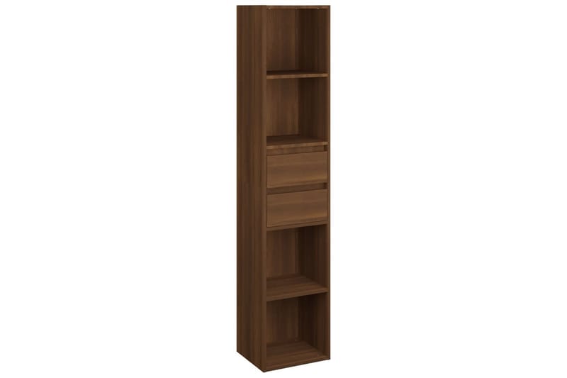 beBasic Bokhylle brun eik 36x30x171 cm konstruert tre - Brun - Oppbevaring - Hyller - Bokhylle