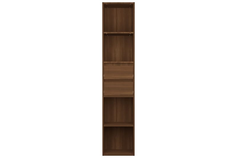 beBasic Bokhylle brun eik 36x30x171 cm konstruert tre - Brun - Oppbevaring - Hyller - Bokhylle
