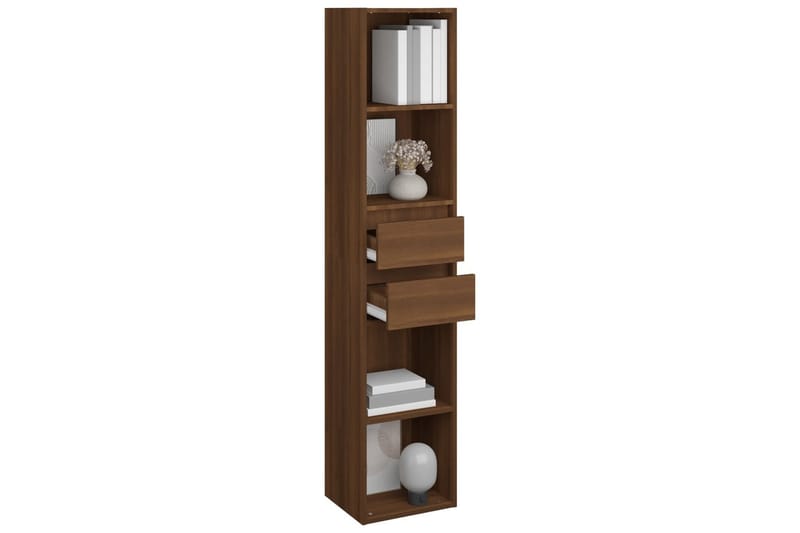 beBasic Bokhylle brun eik 36x30x171 cm konstruert tre - Brun - Oppbevaring - Hyller - Bokhylle