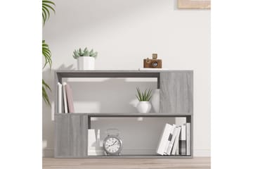 beBasic Bokhylle grå sonoma 100x24x63 cm konstruert tre - GrÃ¥ - Oppbevaring - Hyller - Bokhylle