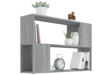 beBasic Bokhylle grå sonoma 100x24x63 cm konstruert tre - GrÃ¥ - Oppbevaring - Hyller - Bokhylle
