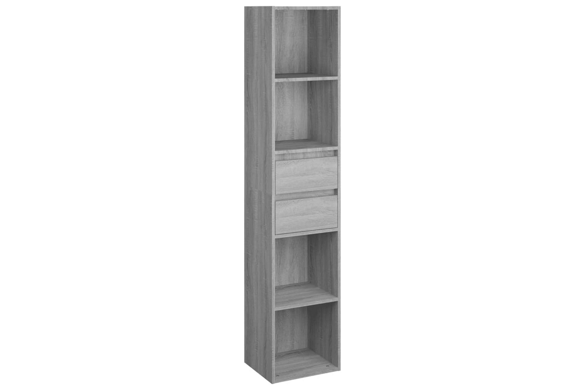 beBasic Bokhylle grå sonoma 36x30x171 cm konstruert tre - GrÃ¥ - Oppbevaring - Hyller - Bokhylle