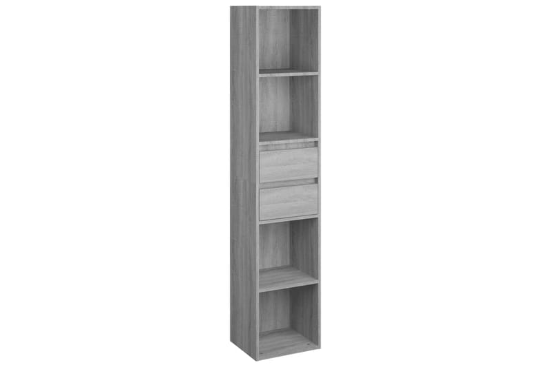 beBasic Bokhylle grå sonoma 36x30x171 cm konstruert tre - GrÃ¥ - Oppbevaring - Hyller - Bokhylle