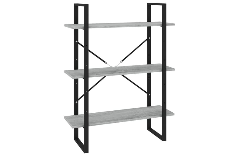 beBasic Bokhylle grå sonoma 80x30x105 cm konstruert tre - GrÃ¥ - Oppbevaring - Hyller - Bokhylle