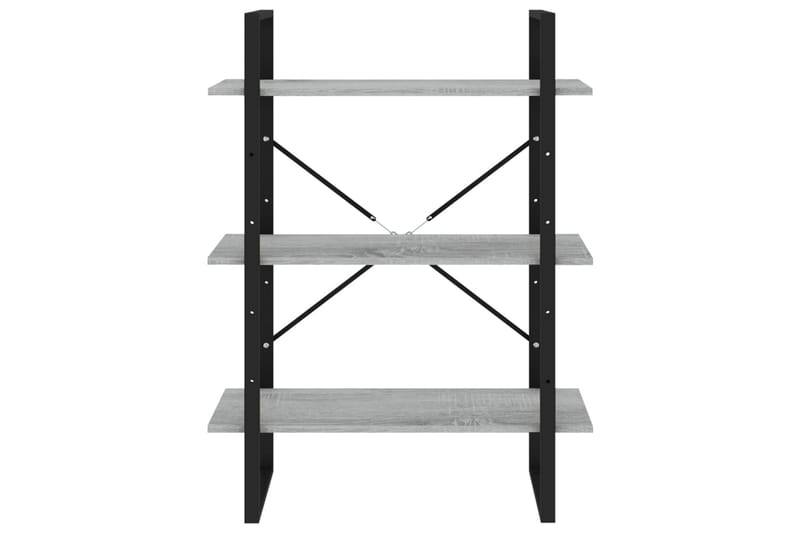 beBasic Bokhylle grå sonoma 80x30x105 cm konstruert tre - GrÃ¥ - Bokhylle