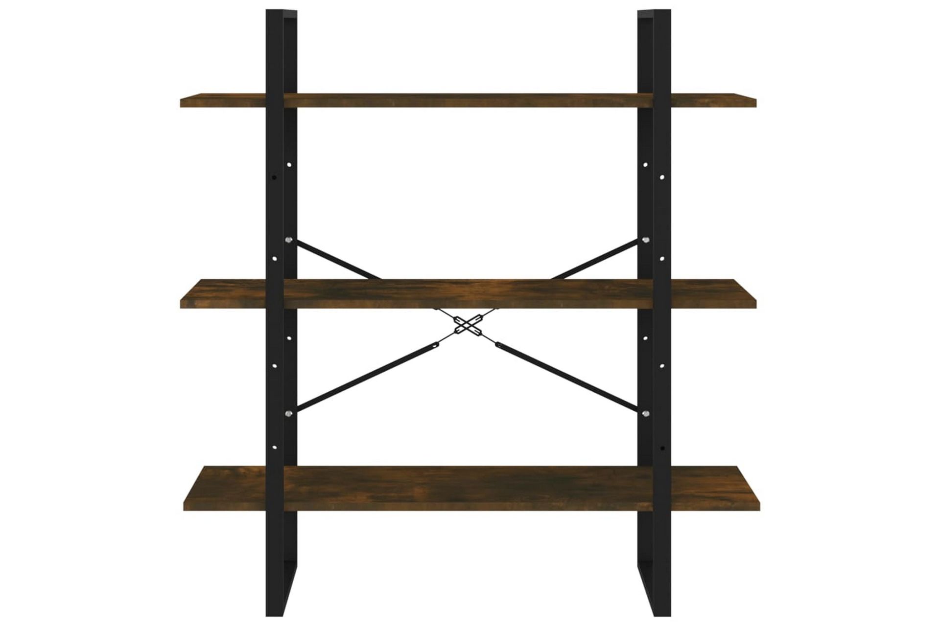 beBasic Bokhylle røkt eik 100x30x105 cm konstruert tre - Brun - Oppbevaring - Hyller - Bokhylle