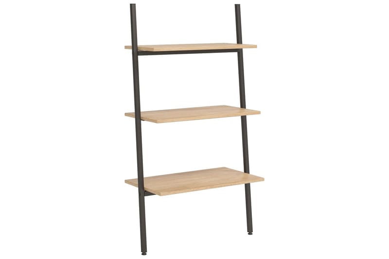 beBasic Stigehylle 3 etasjer lysebrun og svart 64x34x116 cm - Brun - Oppbevaring - Hyller - Stigehylle